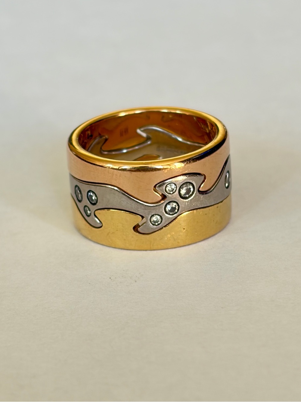 $5650 Georg Jensen 3pc Diamond Fusion Ring
